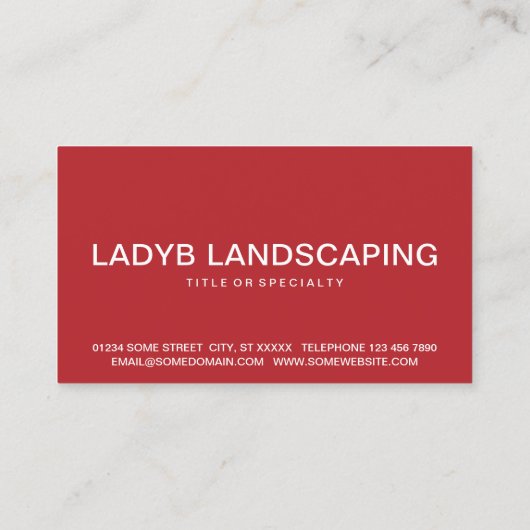 ladybug-liefde visitekaartje (Achterkant)