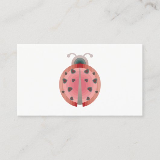 ladybug-liefde visitekaartje (Voorkant)
