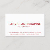 ladybug-liefde visitekaartje (Achterkant)