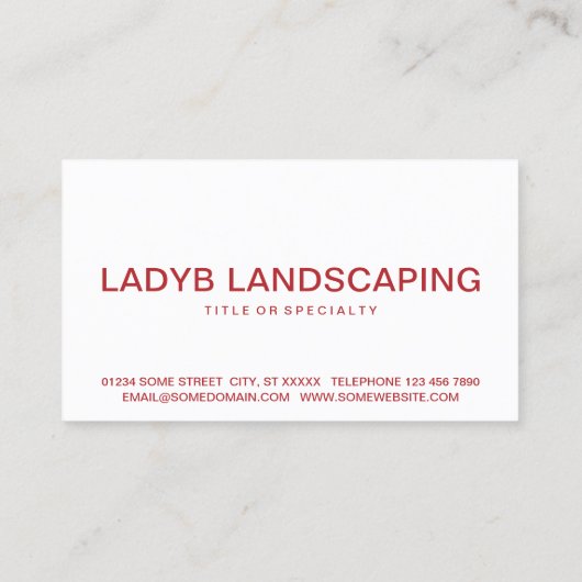 ladybug-liefde visitekaartje (Achterkant)