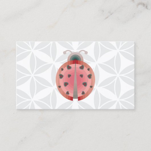ladybug-liefde visitekaartje (Voorkant)