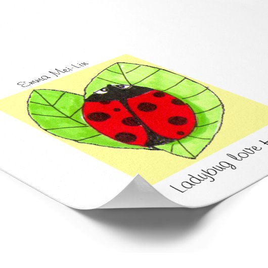  Ladybug-liefde voor altijd poster (Hoek)