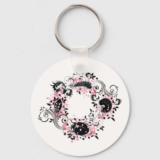 Ladybug Life Cycle Sleutelhanger - Roze (Voorkant)