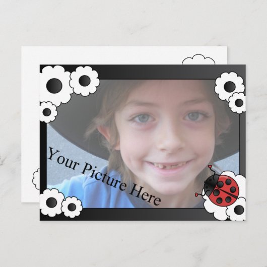 Ladybug-Lijst Briefkaart (Voorkant / Achterkant)