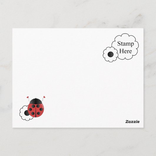 Ladybug-Lijst Briefkaart (Achterkant)
