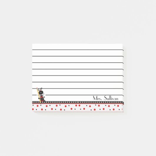 Ladybug Lined Post-it® Notes (Voorkant)