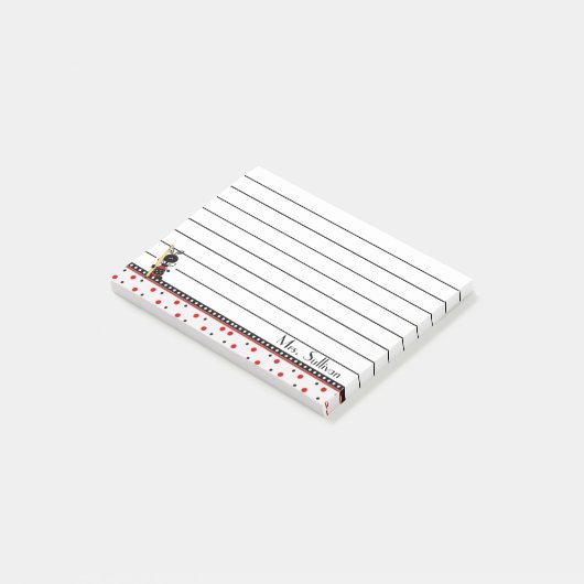 Ladybug Lined Post-it® Notes (Schuin)