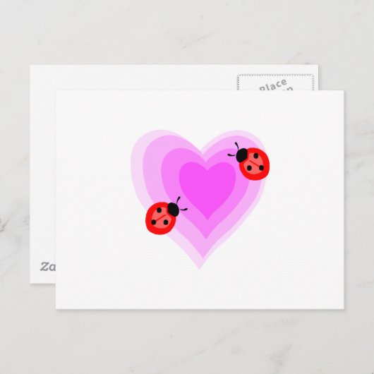 Ladybug Love Briefkaart (Voorkant / Achterkant)
