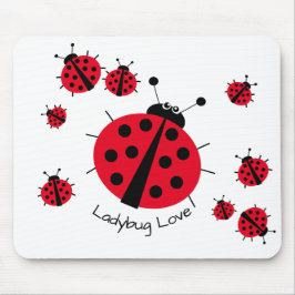 Ladybug Love Girly Fun Cute Cartoon Muismat