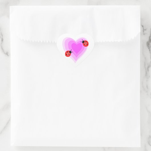 Ladybug Love Hart Sticker (Tas)