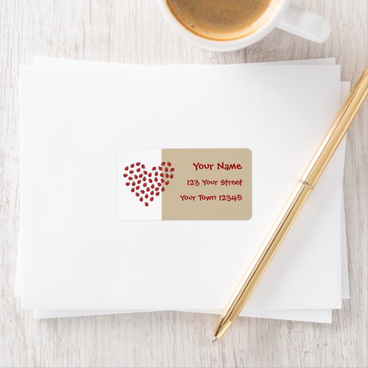 Ladybug Love Heart Etiket (Insitu)