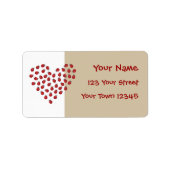 Ladybug Love Heart Etiket (Voorkant)