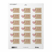 Ladybug Love Heart Etiket (Full Sheet)
