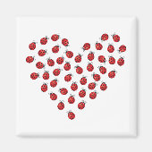 Ladybug Love Heart Magneet (Voorkant)