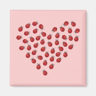 Ladybug Love Heart Magneet