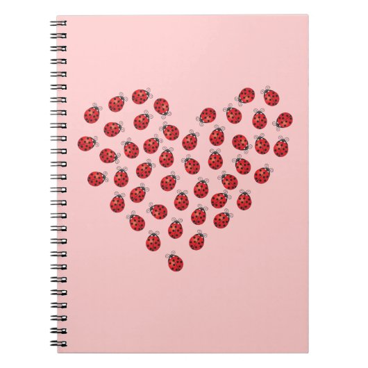 Ladybug Love Heart Notitieboek (Voorkant)
