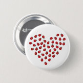 Ladybug Love Heart Ronde Button 5,7 Cm (Voorkant /achterkant)