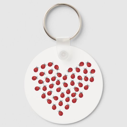 Ladybug Love Heart Sleutelhanger (Voorkant)