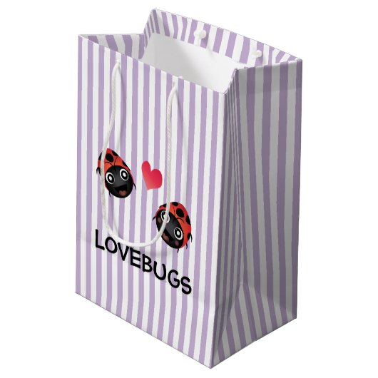 Ladybug Love Medium Cadeauzakje (Achterkant Gekanteld)
