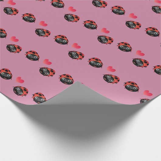Ladybug Love (Patroon) Cadeaupapier (Hoek)