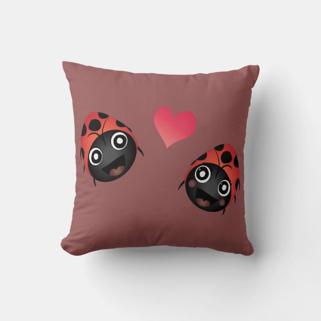 Ladybug Love (Patroon) Kussen (Voorkant)