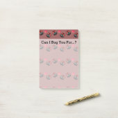Ladybug Love (Patroon) Post-it® Notes (Op bureau)