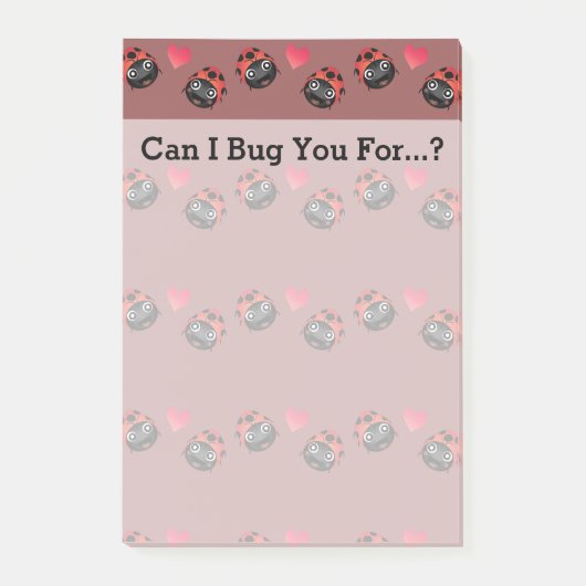 Ladybug Love (Patroon) Post-it® Notes (Voorkant)
