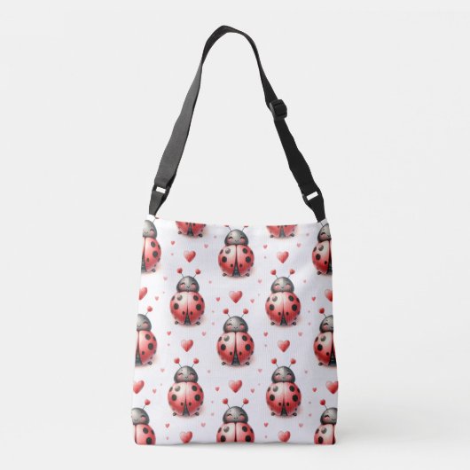 Ladybug Love (personalized) Crossbody Tas (Achterkant)