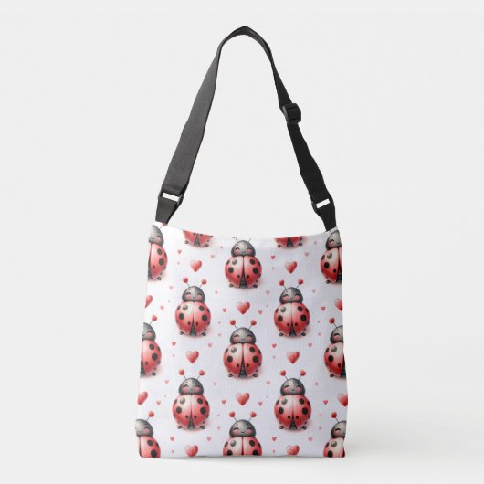 Ladybug Love (personalized) Crossbody Tas (Voorkant)