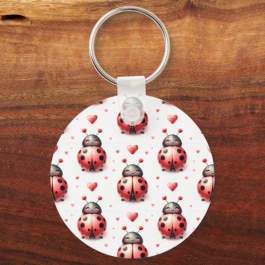 Ladybug Love (personalized) Sleutelhanger (Voorkant)