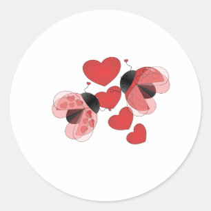 Ladybug Love Ronde Sticker