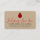 ladybug love visitekaartje (Achterkant)