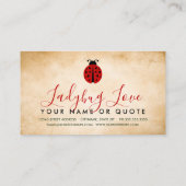 ladybug love visitekaartje (Achterkant)