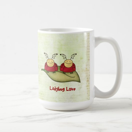 Ladybug Love Whimsical Graphic Mok (Rechts)