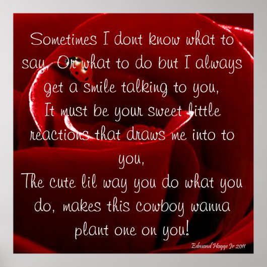 Ladybug Love with Poem Poster (Voorkant)