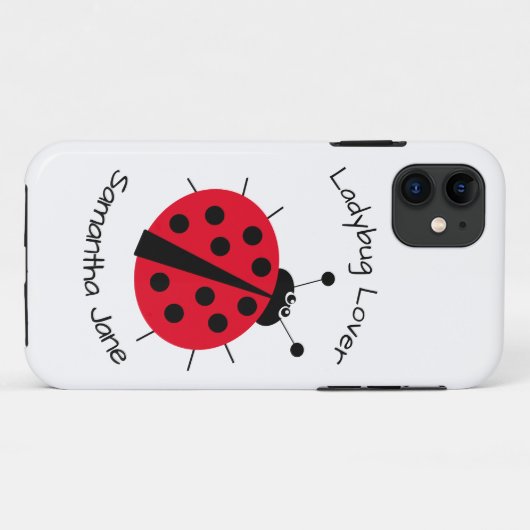 Ladybug Lover Girly Fun Schattigee Cartoon Case-Mate iPhone Case (Achterkant (horizontaal))
