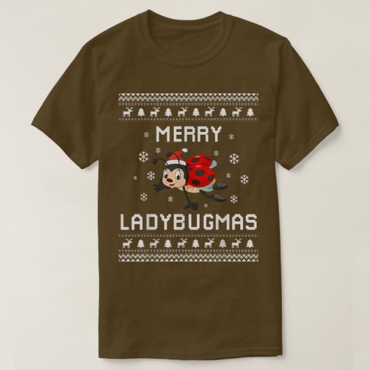 Ladybug Lover Kerstmis Ugly Xmas Ladybird Sweater T-shirt (Design voorkant)