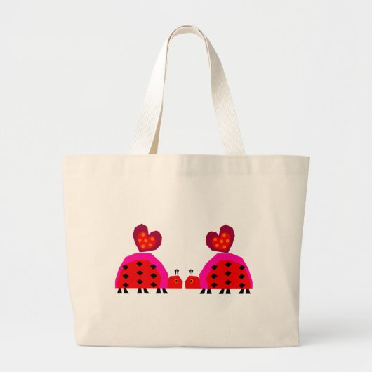 Ladybug Lovers Grote Tote Bag (Voorkant)