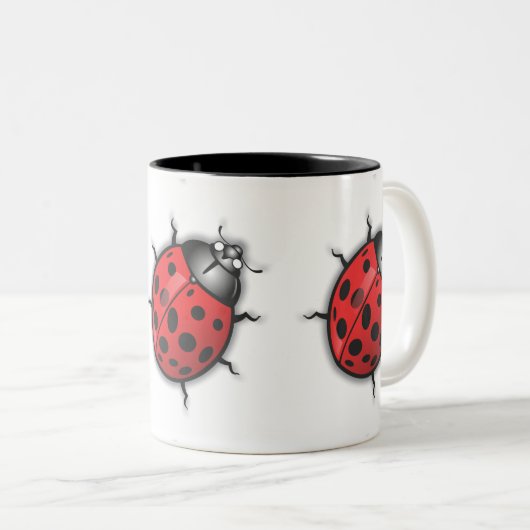 LadyBug Lovers Mug Tweekleurige Koffiemok (Voorkant rechts)