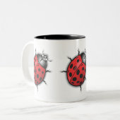 LadyBug Lovers Mug Tweekleurige Koffiemok (Voorkant links)