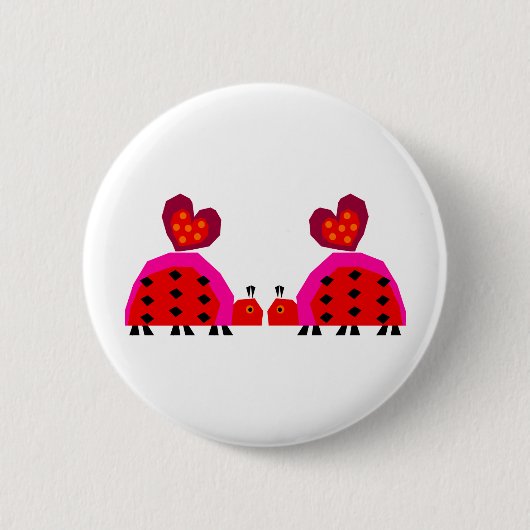 Ladybug Lovers Ronde Button 5,7 Cm (Voorkant)