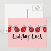 Ladybug Luck Briefkaart (Voorkant / Achterkant)