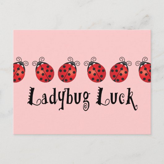 Ladybug Luck Briefkaart (Voorkant)