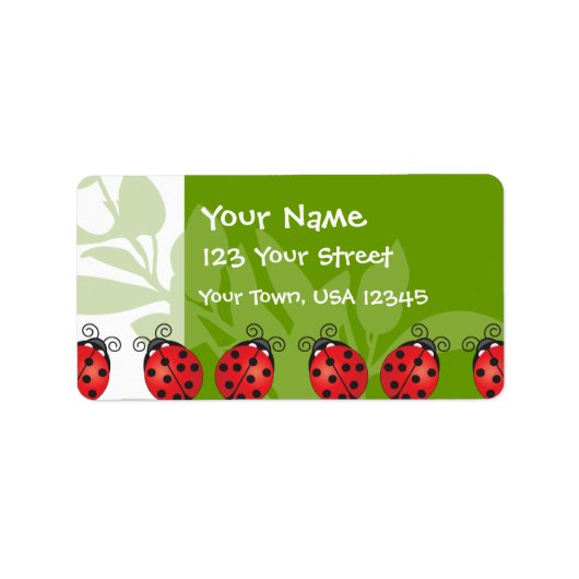 Ladybug Luck Etiket (Voorkant)