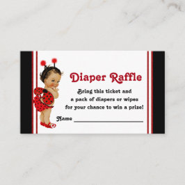 Ladybug Luier Raffle Tickets Etnische Baby Meisje Informatiekaartje