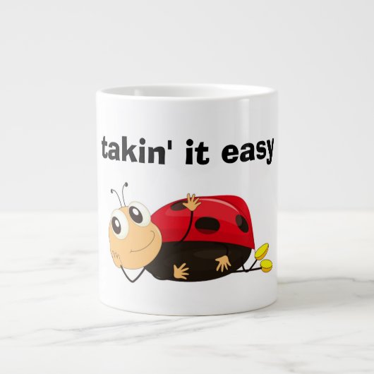 LADYBUG: "MAKKELIJK MAKEN" GROTE KOFFIEKOP (Voorkant)