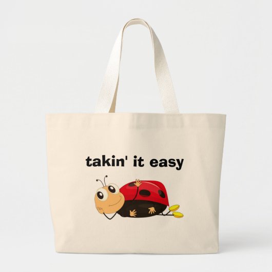 LADYBUG: "MAKKELIJK MAKEN" GROTE TOTE BAG (Voorkant)
