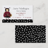 Ladybug-mammie-kaart Contactkaartje (Voorkant / Achterkant)