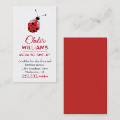 Ladybug-mammie-kaart Contactkaartje (Voorkant / Achterkant)