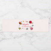 Ladybug meisje verjaardagsfeestje waterfles etiket (Enkel label)